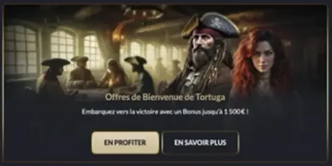 Activation du bonus Tortuga Casino